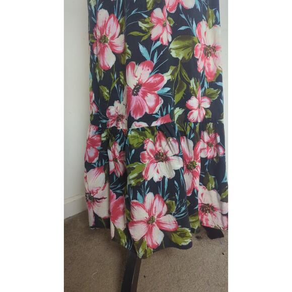 Boho Chic Romance Maxi Floral Halter Dress Women's Medium - Picture 6 of 8